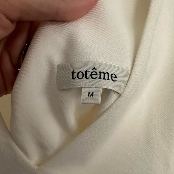 Totême Fluid V-Neck Top Tunic Off White pockets sleeveless toteme - Picture 6 of 9